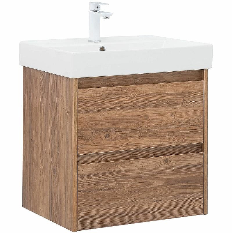 Тумба под раковину Aquanet Nova Lite 60 287879 подвесная Дуб шоколадный